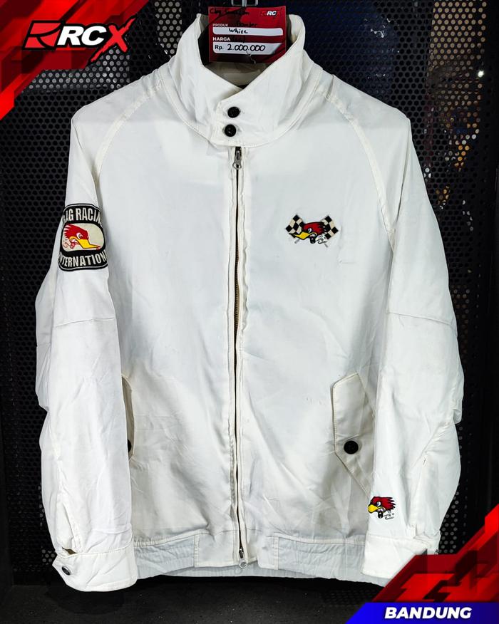 Jaket Clay Smith Cams Bomber Jacket White SIze LL