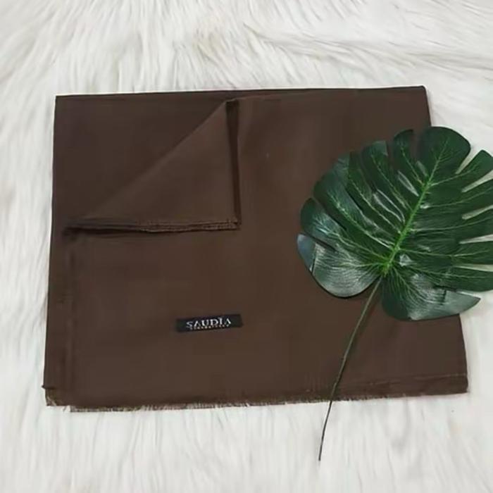 Hijab Saudia Coklat - Kain Hijab Warna Coklat Elegan untuk Penampilan Anda