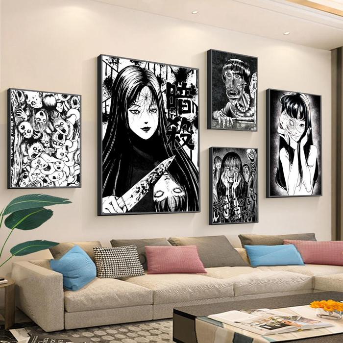 Junji Ito art Poster Classic Movie Posters Fancy Wall Sticker for