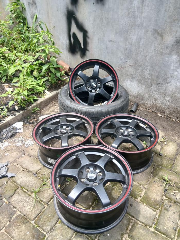 VELG HSR TOKYO RING 16 LEBAR 7 PCD 4X100 4X114 BEKAS MOBIL JAZZ DATSUN MOBILIO SWIFT FREE ONGKIR KIR