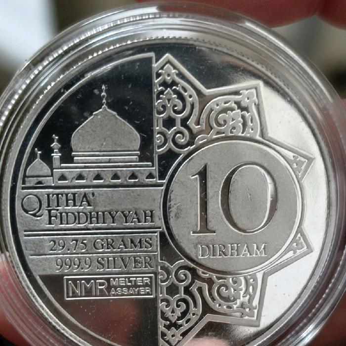 koin perak dirham 10 nadir 99.999 murni