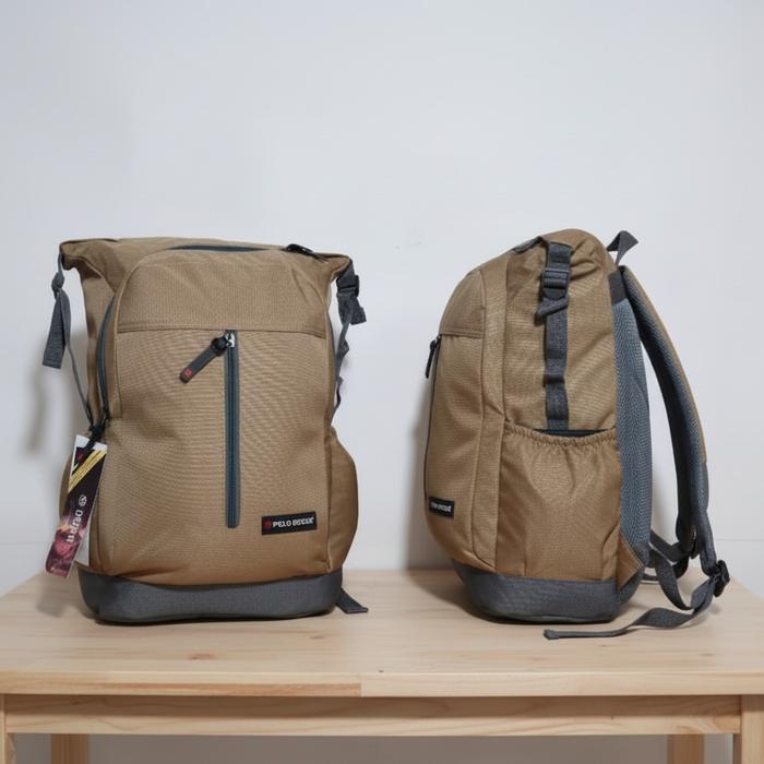 tas ransel traveling casual sporty cowok cewek polo deger multifungsi /backpack/ Ransel Canvas D300/