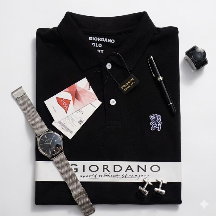 Polo Shirt Tshirt Kaos Kerah Giordano Lion 3D Mini Terlaris