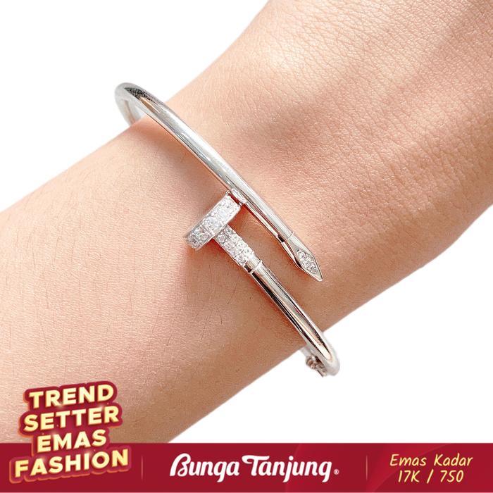 GELANG FASHION PAKU - EMAS 17K - BUNGA TANJUNG GOLD