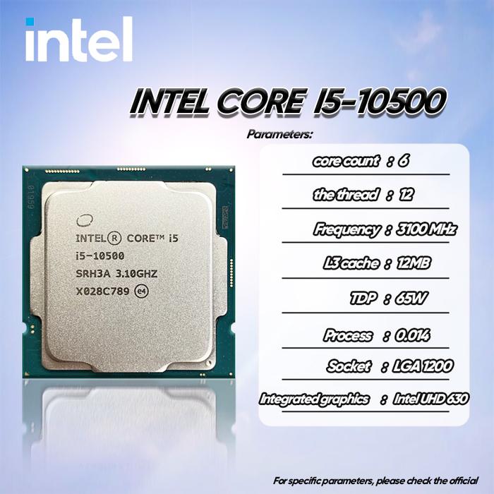 Intel Core I5-10500 I5 10500 3.1 GHz Menggunakan Prosesor CPU Enam