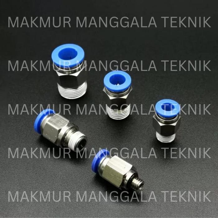 FITTING PNEUMATIC Connector Selang PU Drat