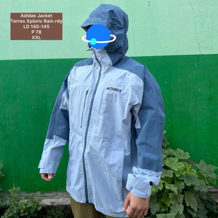 Jaket Terrex Xploric Rain.rdy LD 140-145 P 78 XXL untuk Aktivitas Outdoor