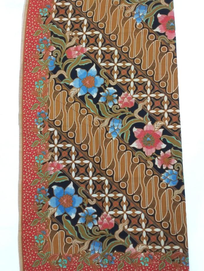 Kain Batik Jarik Selendang Katun SJ 196 Parang Besar Coklat