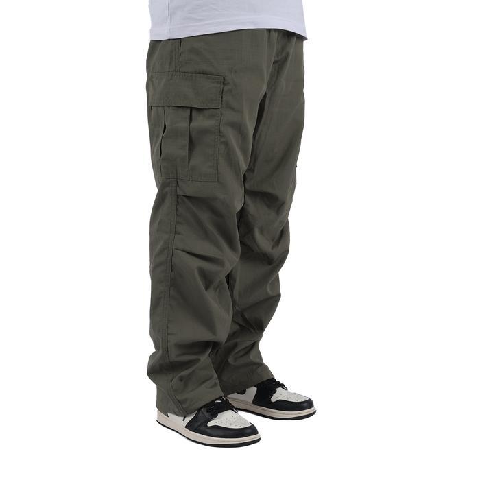 Gozeal | Parasut Cargo Pants - Cold Olive | Celana Parasut Panjang Casual | Pria Wanita Uni