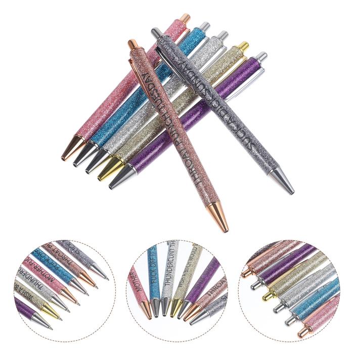 Pulpen bubuk emas pelajar, aksesori menulis pulpen kantor