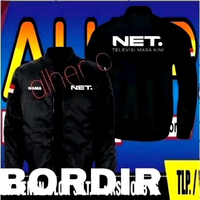 jaket bordir net TV Jaket bomber net tv Full bordir jaket net tv jaket bomber televisi jaket kerja n