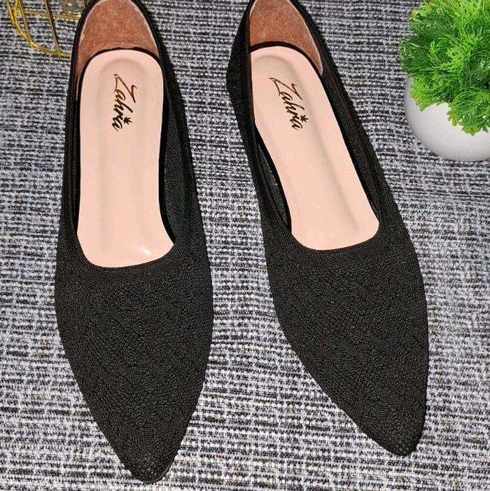 sepatu sandal wanita upper rajut import tinggi hak 3CM BIGSIZE  jumbo tersedia ukuran besar 41 42 43