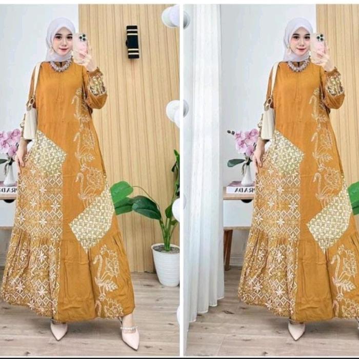 * Gamis twill malaman  Bahan rayon twill *