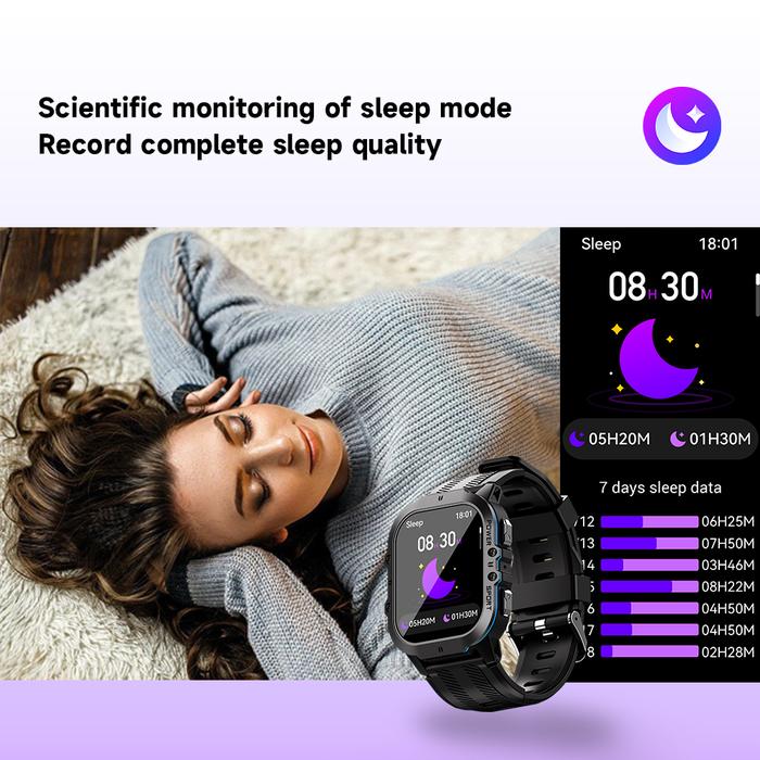 Latest C26 Men's Smartwatch BT Call IP68 Waterproof Heart Rate Monitor 350mAh Large Battery Outdoor 