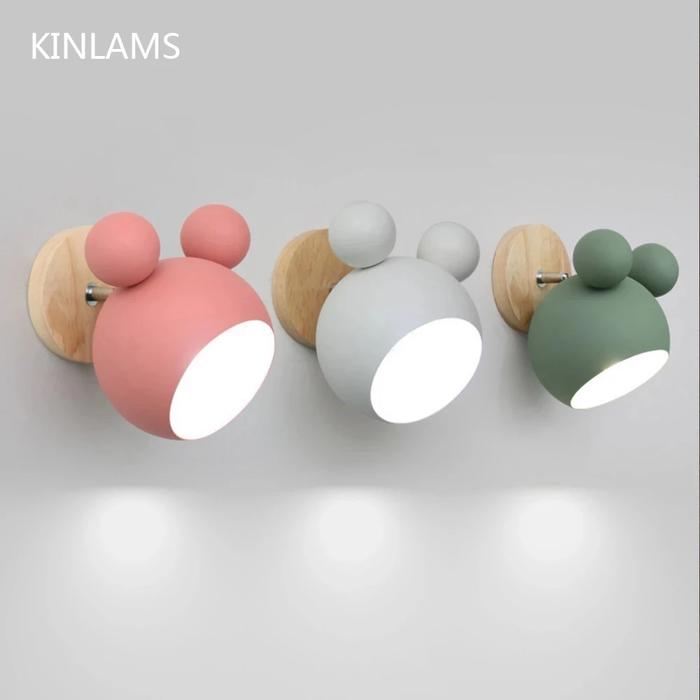Modern Wall Lamps Cartoon Mickey Styling Coloful Wall Sconces Kitchen