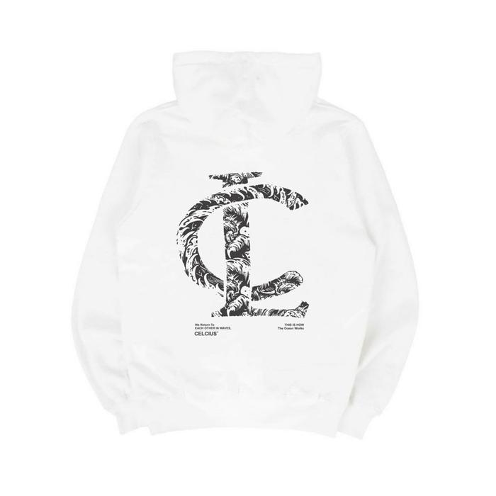 Hoodie Celcius Monogram Logo Sweater Putih Celcius Unisex