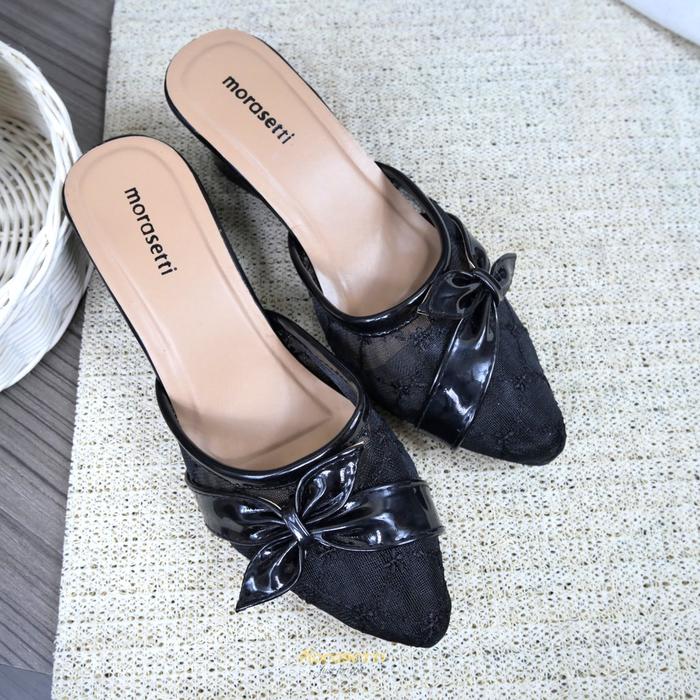 Morasetti Nervilia Heels Brokat Wanita