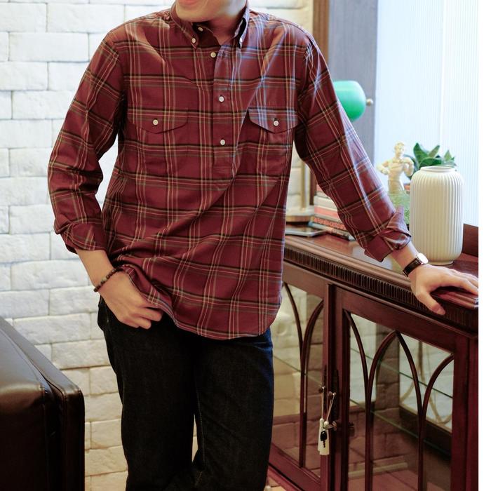 Forest Hill Popover Shirt - Brick Red