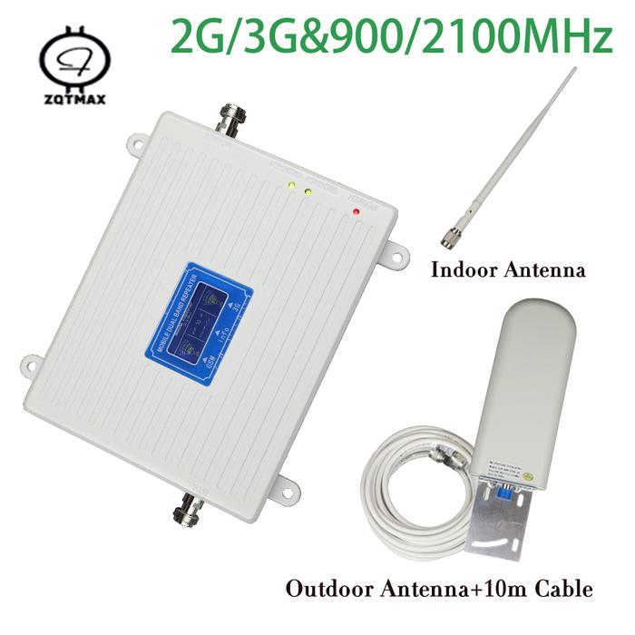 ZQTMAX Smartphone Signal Booster gsm repeater 2g 3g 900 2100  Cell