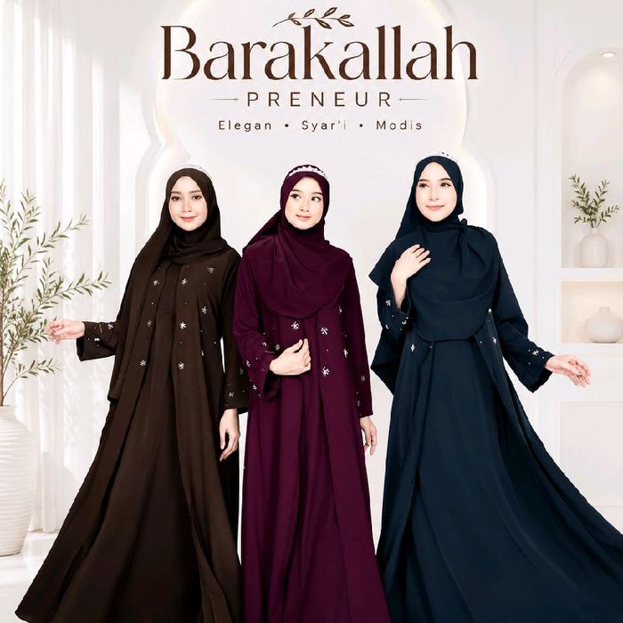 Kinara abaya dress arabian turki viral kekinian exclusive bahan ceruty babydoll aplikasi payet busui
