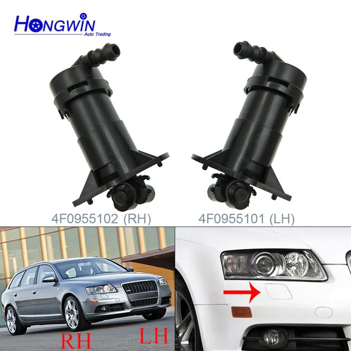Mulut Semprot Silinder Pengangkat Lampu Depan Pencuci untuk Audi A6