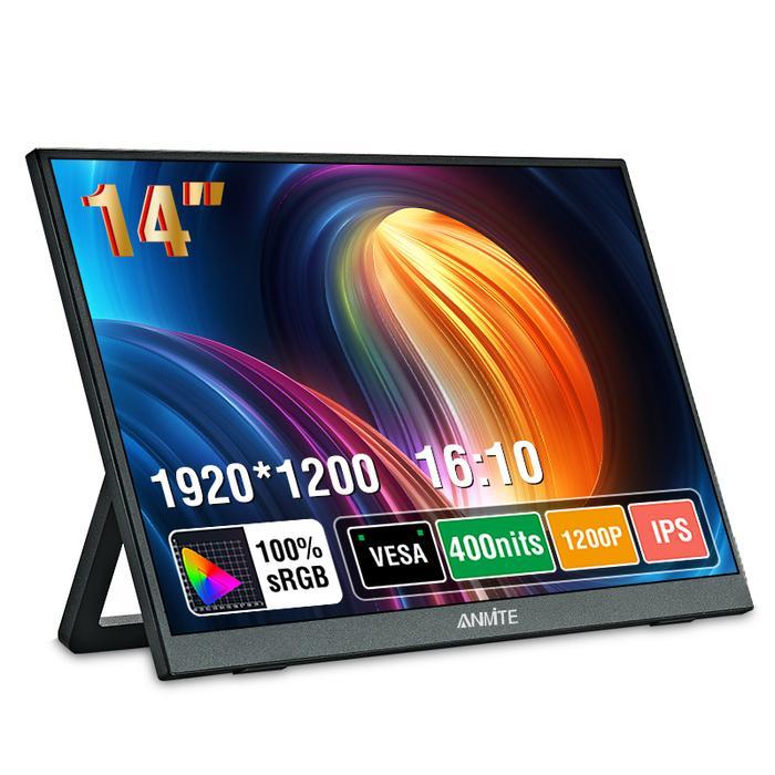 14 Inch Portable Touch Monitor Non-Touch Optional 16:10 400Cd/M2 Gaming Computer Expand Display For 