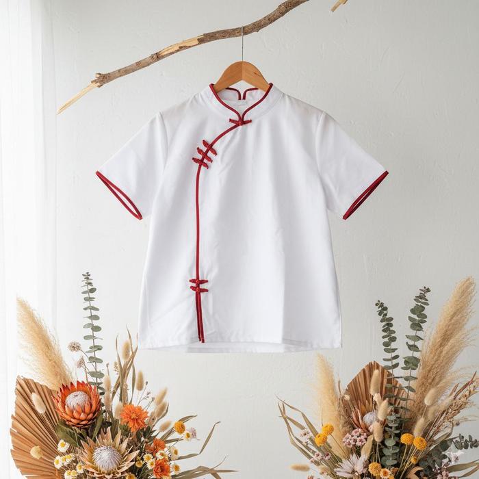Baju anak baju atasan wu qian top baju imlek baju perempuan anak dan dewasa