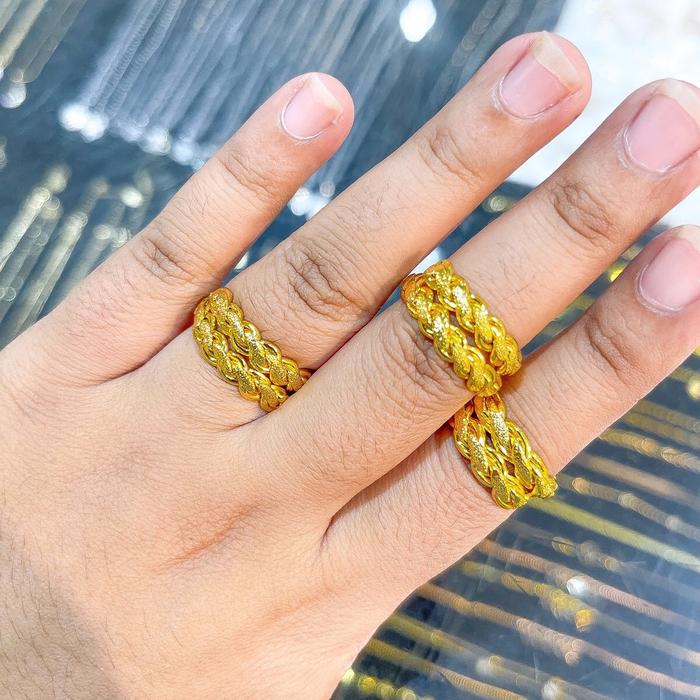 Cincin Belah Rotan Lilit Dua Crum Asli Awet Tahan Puas Pemakaian - Tampilan Elegan dan Mewah