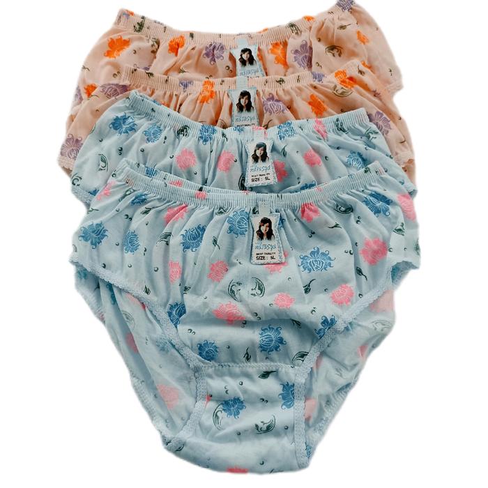 (ECER) Celana dalam wanita murah MOTIF BUNGA BORDIR RENDA size S M L XL 3L 4L 5L max BB 90 kg dewasa