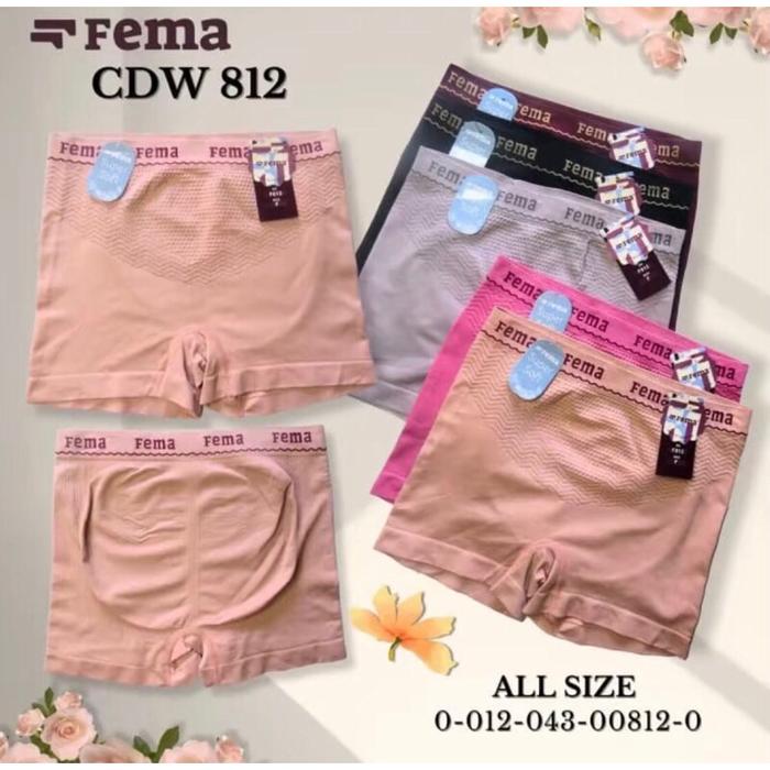 3 Pcs Fema 812 CD Celana Dalam Boxer Semi Korset Rajut Wanita Pendek Cewek Dewasa nyaman
