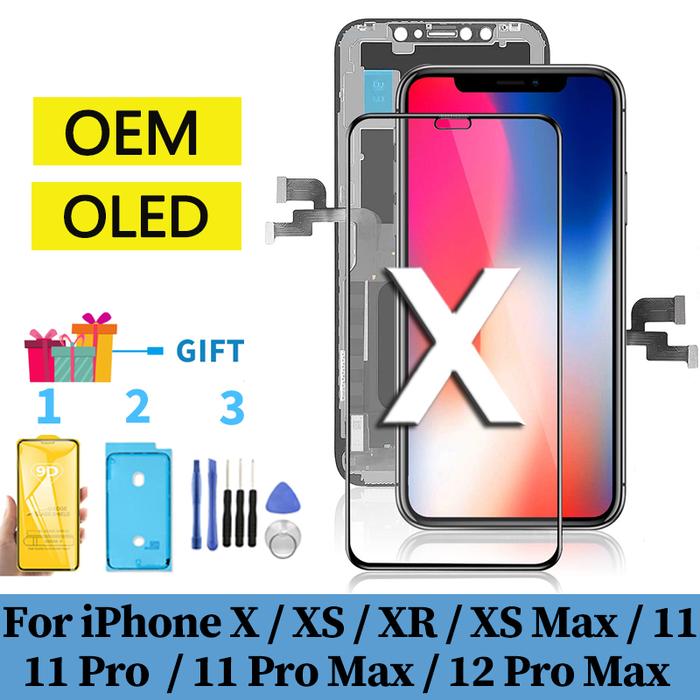 Original LCD For iPhone X XR Xs Max 11 Pro Max 12 Pro Max Display
