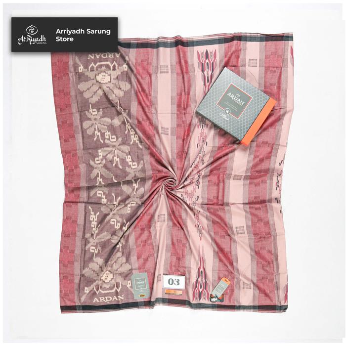 Sarung ARDAN Star Dewasa Rayon Motif Jacquard Garis Elegan Kemasan Box Exklusif Sarung Muslim Tenun 