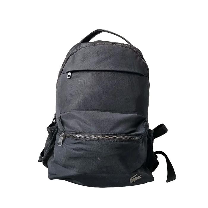 TAS RANSEL PRIA LACOS NYLON SECOND BRANDED HITAM / TAS BACKPACK PRIA