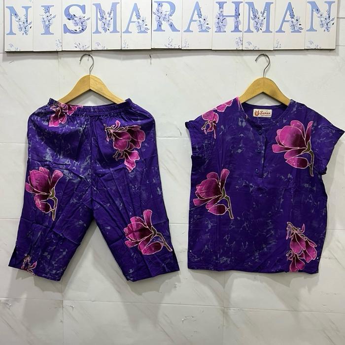 Setelan Batik Sunan Abg Ponggol ( Celana 3/4 ) Lengan Pendek