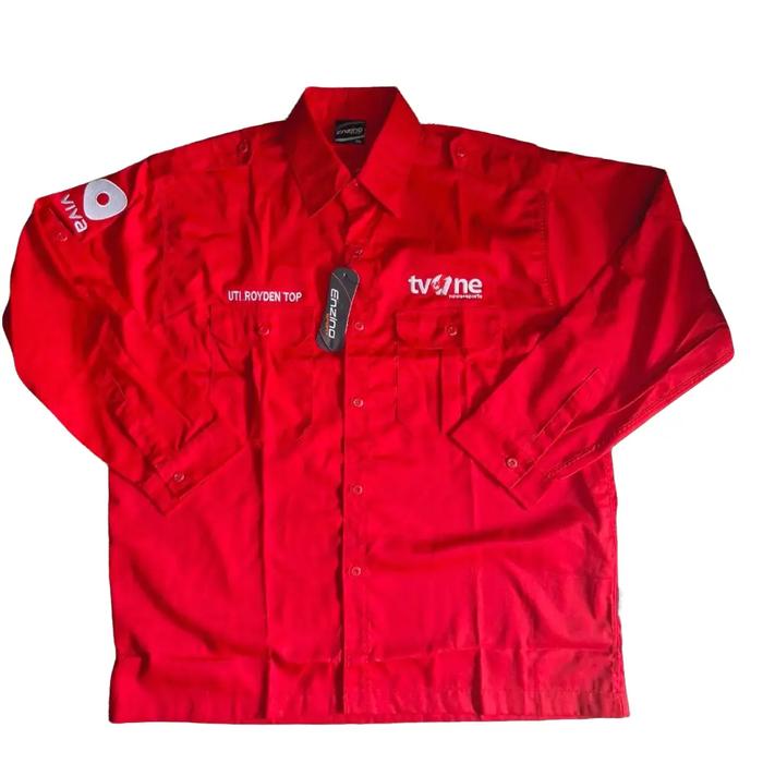 KEMEJA TVONE. SERAGAM TVONE. BAJU TVONE PANJANG DAN PENDEK Pria Nyaman Bordir Logo Kerah