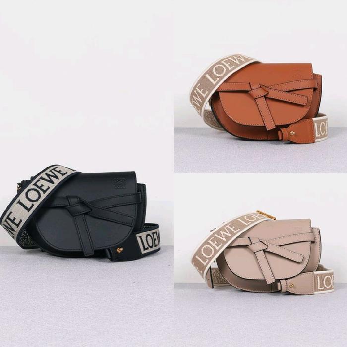 Loewe Mini Gate Dual Bag Soft Calfskin and Jacquard