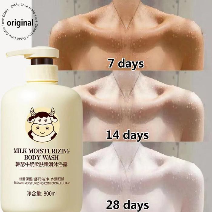 Whitening Body Wash Sabun Cair Pemutih Badan Permanen Mandi Susu Pemutih Badan Spa 800ml 100% Origin