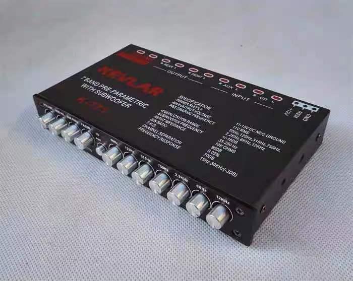 Car EQ Equalizer 7 Band Pre-Parametric With Subwoofer Auto Audio EQ