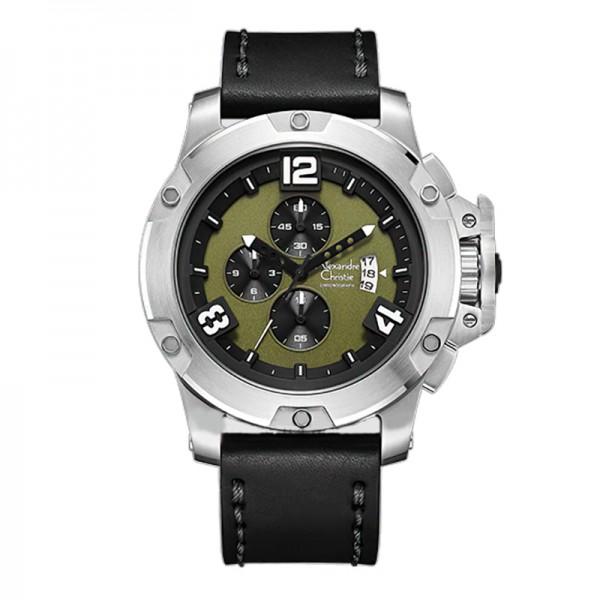 Alexandre Christie AC 6295 Silver Green MCLSSGN Jam Tangan Pria