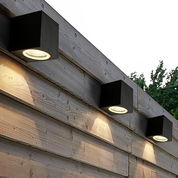 Waterproof Cube LED Wall Light Indoor Outdoor Iron Wall Lamp Surface