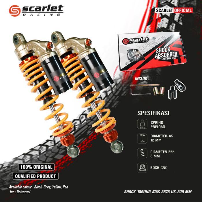 Scarlet Racing - Shock Tabung Atas 3676 Ukuran 280mm 320mm 340mm (O+U)