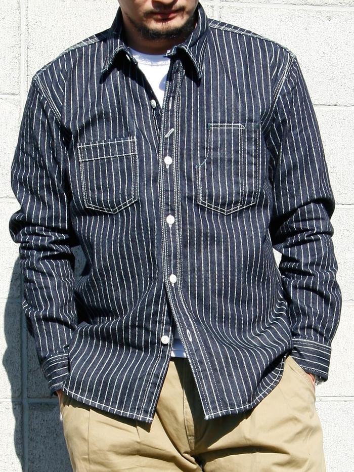 The Flat Head Wabash Indo Selvage Denim Shirt