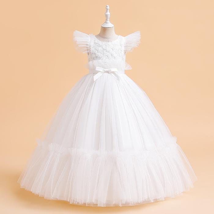 Gaun Anak Perempuan Putih Ukuran Jumbo /Dress Naik Sidi Malua/Dress Putih Panjang/Gaun Anak Perempua