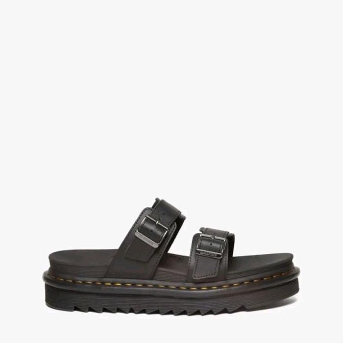 DR. MARTENS Myles Slip on Sandals (Original) Leather Sandal / Myles Athena Black