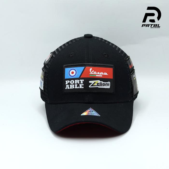 Prtbl Hat Baseball Tracker edision Racing - Vespa Full Hitam
