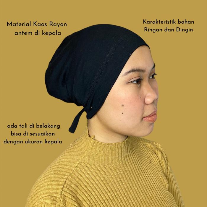 Ciput premium kaos rayon spandex/ inner turkish kaos rayon spandek daleman hijab premium Kerudung Da