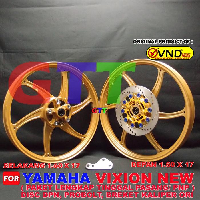 VELG RACING YAMAHA VIXION NEW VND RACING SIXSTAR DISC FLOATING 220MM DAN MX KING 150 VELG ONLY