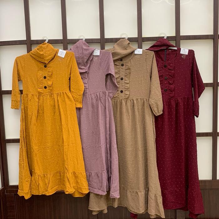 Gamis anak cewek ceinkle uragiri airflow rubiah gamis anak ruby uragiri hijab jilbab