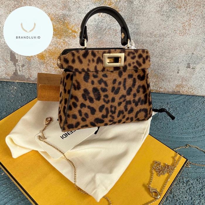 FENDI NANO PEEKABOO LEOPARD