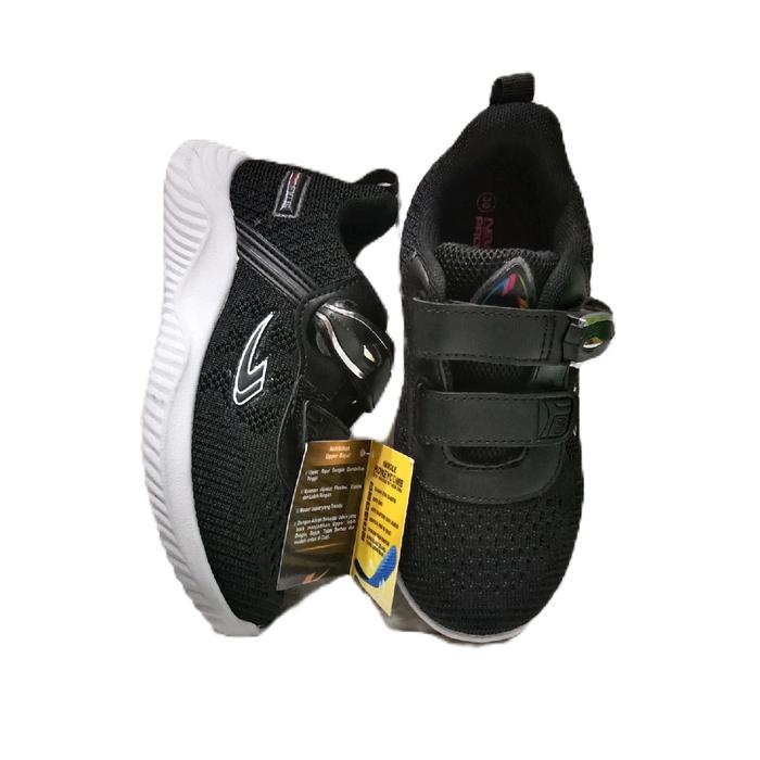 Sepatu Sekolah NEW ERA Magnet Anak Cewe Cowo Hitam Putih Tk SD Size 30-35